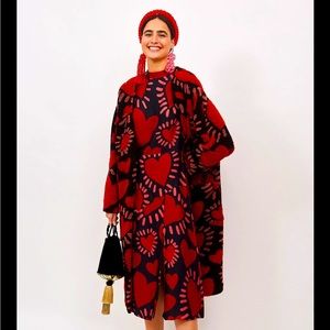 Farm Rio Hearts midi Dress NWT